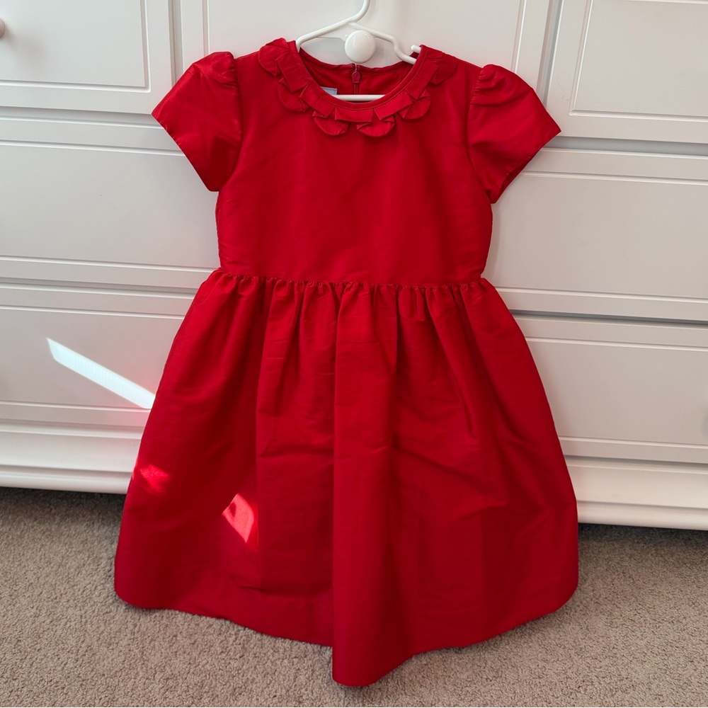 Bella Bliss girls red taffeta Christmas dress size 6